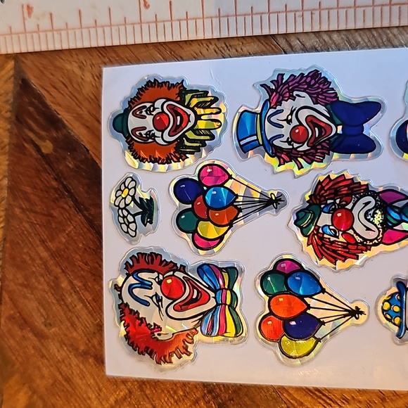Vintage vending machine stickers Prism Clowns Clown heads faces - Picture 2 of 6
